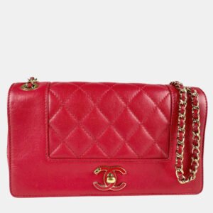 luxury-women-chanel-used-handbags-p1153659-002 Chanel Red Leather Mademoiselle Vintage Shoulder Bag