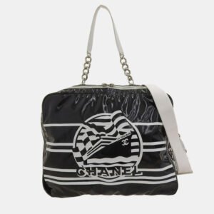 luxury-women-chanel-used-handbags-p1153741-005 Chanel Black Patent Leather 2019 La Pausa Bay Camera Case