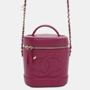 Chanel Lambskin CC Logo Vanity Chain Shoulder Bag