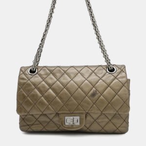 Chanel 2.55 Chain shoulder Bag Bronze Leather