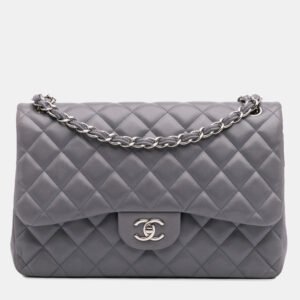 luxury-women-chanel-used-handbags-p1154565-002 Chanel Purple Jumbo Classic Lambskin Double Flap