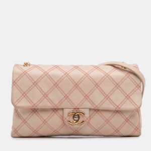 luxury-women-chanel-used-handbags-p1154938-008 Chanel Beige Brown Jumbo Quilted Calfskin Triple Stitched Flap