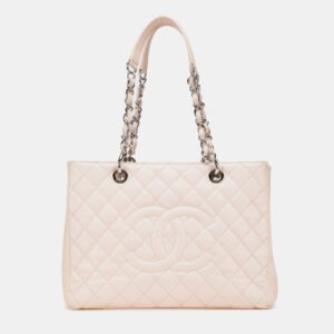 Chanel Beige Caviar Grand Shopping Tote