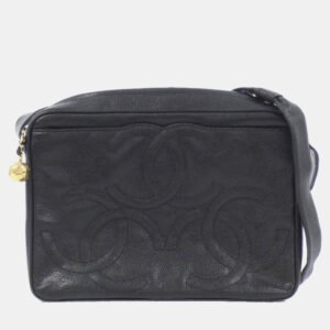 Chanel Navy Lambskin Boy Chain Shoulder Bag