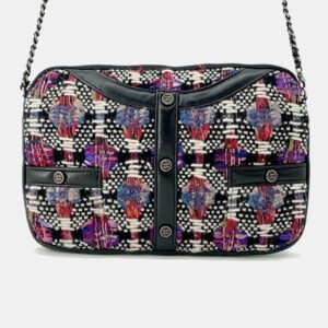 Chanel Black/Multicolor Tweed Lambskin Girl Chain Shoulder Bag