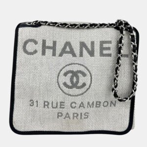 Chanel Red Leather Camellia Chain Wallet