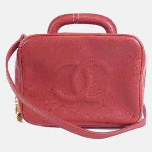luxury-women-chanel-used-handbags-p1158930-003 Chanel Red Leather CC Vanity Case