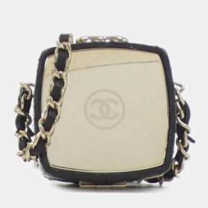 Chanel Black Leather Chain Clutch