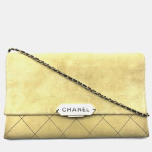 luxury-women-chanel-used-handbags-p1158937-002 Chanel Beige Leather Logo Flap Single Chain Bag