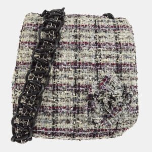 luxury-women-chanel-used-handbags-p1159115-014 Chanel Multicolor Tweed Camellia Shoulder Bag