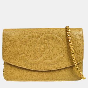 Chanel Brown Calfskin Timeless Wallet On Chain