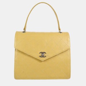 luxury-women-chanel-used-handbags-p1159153-002 Chanel Beige Calfskin Turnlock Top Handle Bag