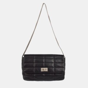 Chanel Black Lambskin Mademoiselle Flap Shoulder Bag