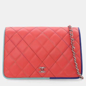 Chanel Pink Lambskin Wallet On Chain (WOC)