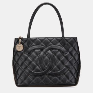 Chanel Black Caviar Medallion Tote