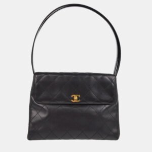 Chanel Black Calfskin CC Chain Shoulder Bag
