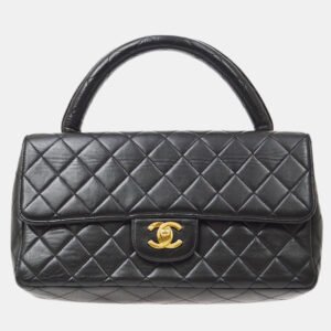 Chanel Black Lambskin Medium Kelly Flap Bag