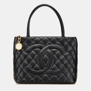 Chanel Black Caviar Medallion Tote