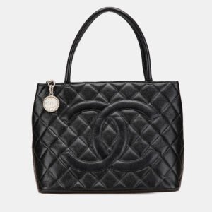 Chanel Black Caviar Medallion Tote