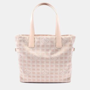 Chanel Pink Canvas New Travel Line GM Tote Bag