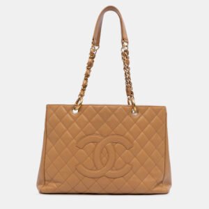 Chanel Brown Caviar Grand Shopping Tote
