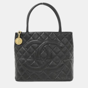 Chanel Grand Shopping Black Leather Tote Bag