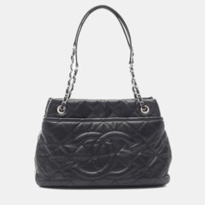 Chanel Timeless Soft Shopper Black Leather Tote Bag