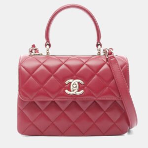 Chanel Trendy CC Red Lambskin Leather Shoulder Bag