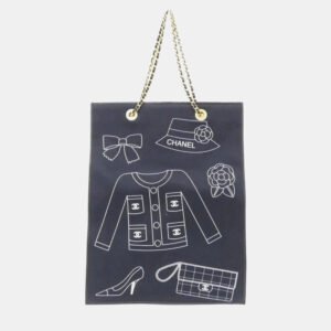Chanel 2002 Icon Navy Blue/White Canvas Handbag