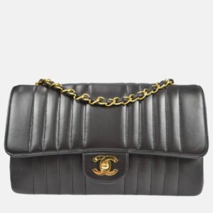 Chanel Mademoiselle Black Lambskin Shoulder Bag