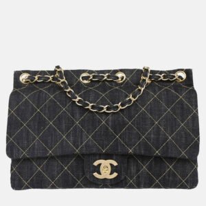 Chanel Navy Denim Shoulder Bag