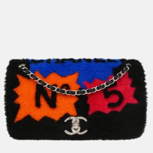 luxury-women-chanel-used-handbags-p1168844-024.jpeg Chanel Black Shearling Lambskin Medium Flap Bag