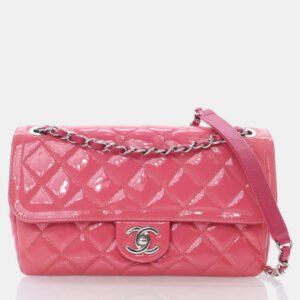 Chanel Coco Shine Medium Pink Patent Leather Shoulder Bag
