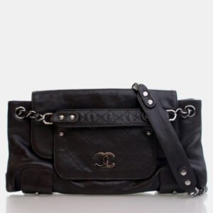 Chanel Pocket In The City Brown Caviar Leather Shoulder Bag
