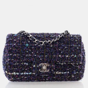 Chanel Rectangular Mini Multicolor Tweed Flap Bag