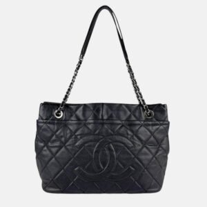 Chanel Timeless CC Black Leather Shoulder Bag