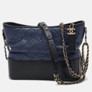 Chanel Gabriel De Hobo Large Navy/Black Leather Shoulder Bag