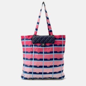 Chanel Ready To Fold Caviar Skin Nylon Tote Bag
