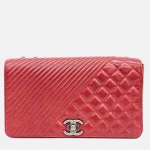 luxury-women-chanel-used-handbags-p926937-001 Chanel Red Leather Chain Shoulder Bag