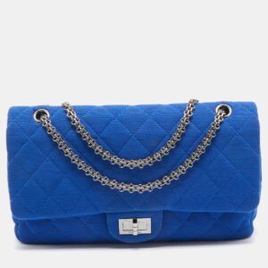 Chanel Blue Jersey Classic 227 Reissue 2.55 Flap Bag