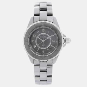 Chanel Black Ceramic J12 H2978 Quartz Women's Wristwatch 33 mm