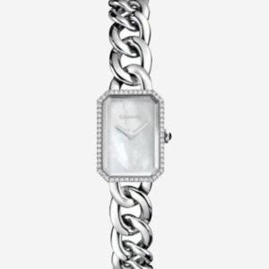 Chanel White MOP Diamond Stainless Steel Premiere H3253 Quartz Women's Wristwatch 16 mm