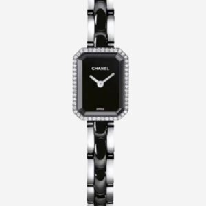 luxury-women-chanel-used-watches-p1143661-001 Chanel Black Diamond Stainless Steel Premiere H2163 Quartz Women's Wristwatch 15 mm