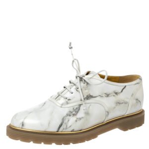 Charlotte Olympia Grey Leather Stephania Oxford Size 38