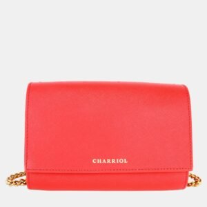 Charriol Red Leather Chameleon Crossbody bag