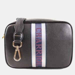 Charriol Black Leather Deauville Crossbody bag