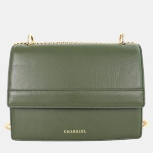 Charriol Military Green Leather Forever Handbag