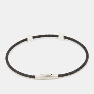Charriol Laetitia Black PVD Coated Steel Mother of Pearl Station Bangle Braclet