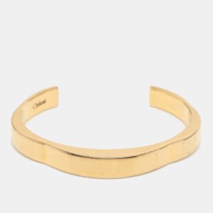 Chloe Gold Tone Open Cuff Bracelet