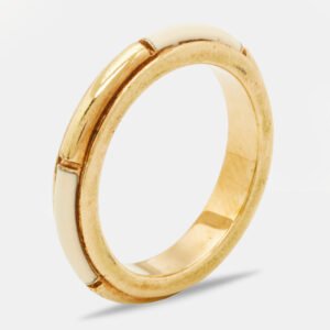 Chloe Enamel Gold Band Ring Size 52